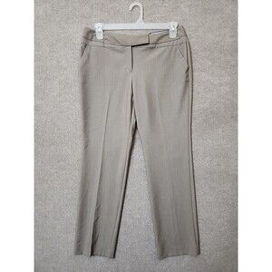 Worthington Modern Fit Straight Leg Dress Pants Womens 12 Petite Tan NEW